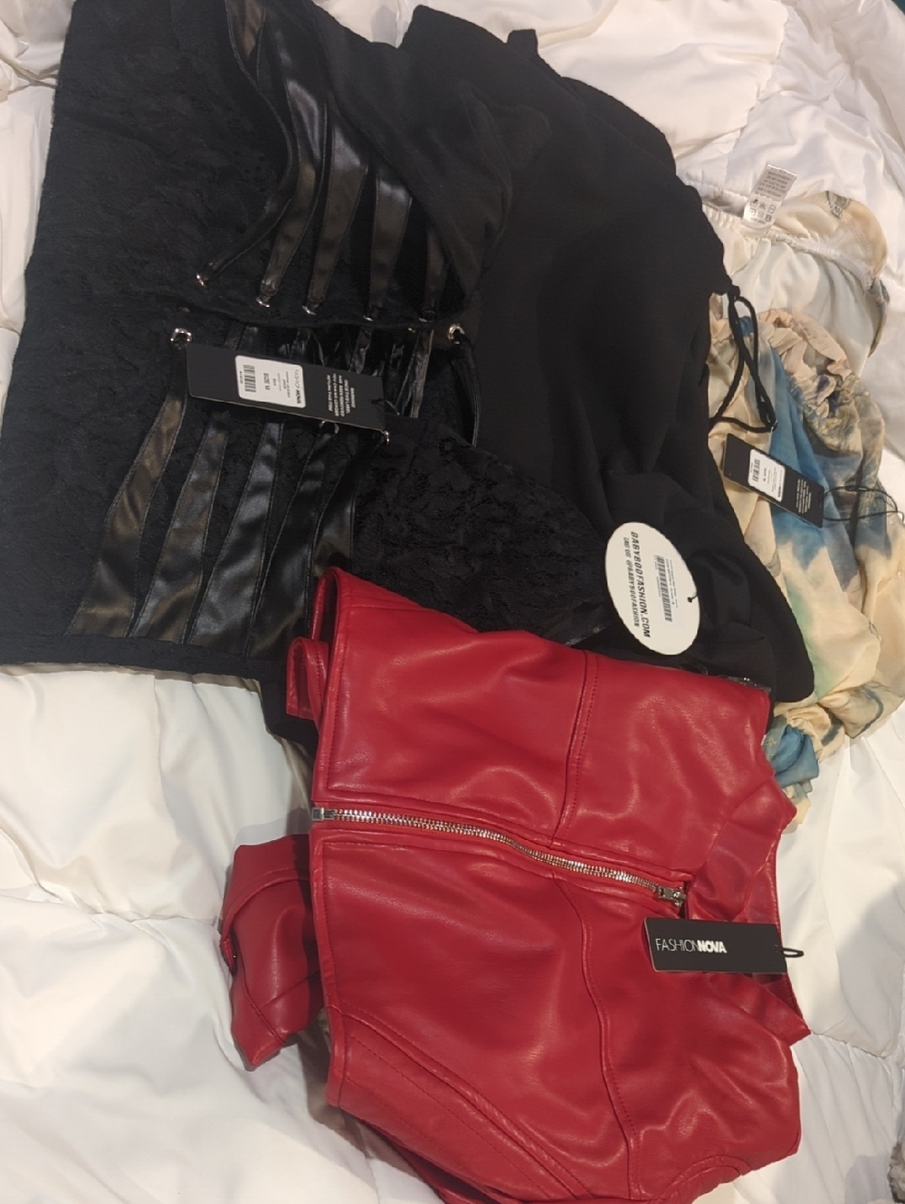 Lot Of 3 Dresses And 1 Crop Biker Jacket By Various Labels